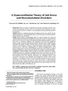 Läs mer om artikeln A Hyperventilation Theory of Job Stress and Musculoskeletal Disorders